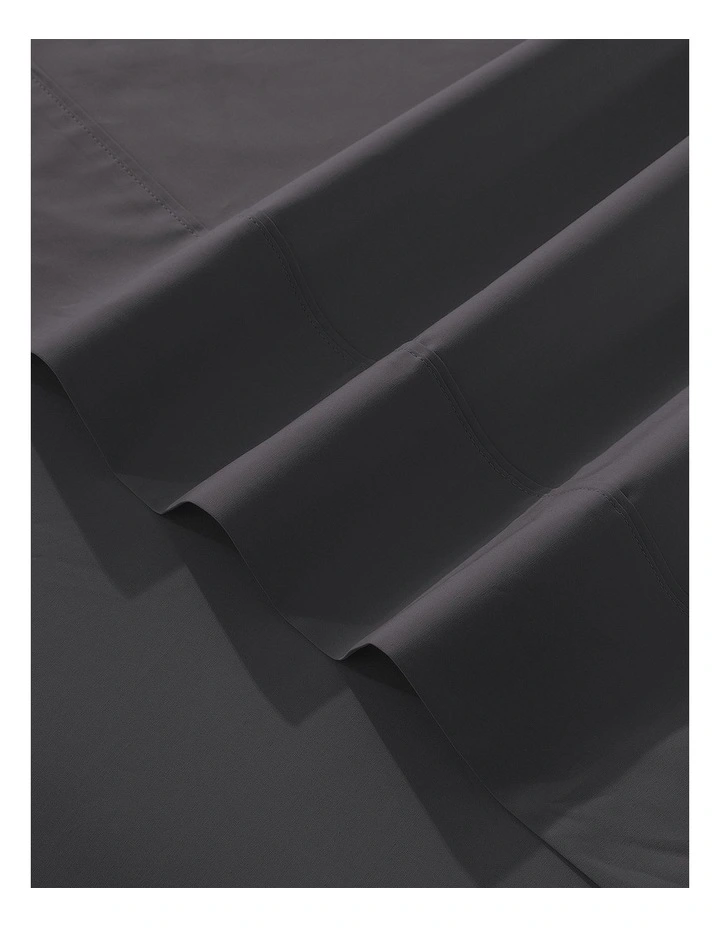 300 Thread Count Cotton Percale Sheet Set in Charcoal image 5