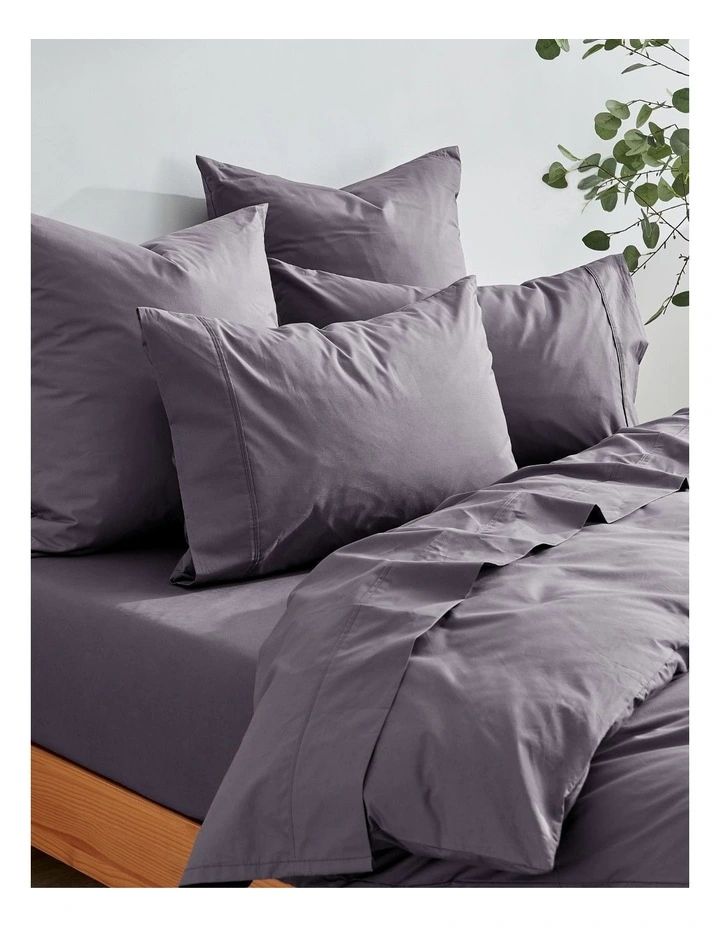 300TC Cotton Percale Sheet Set in Charcoal image 6