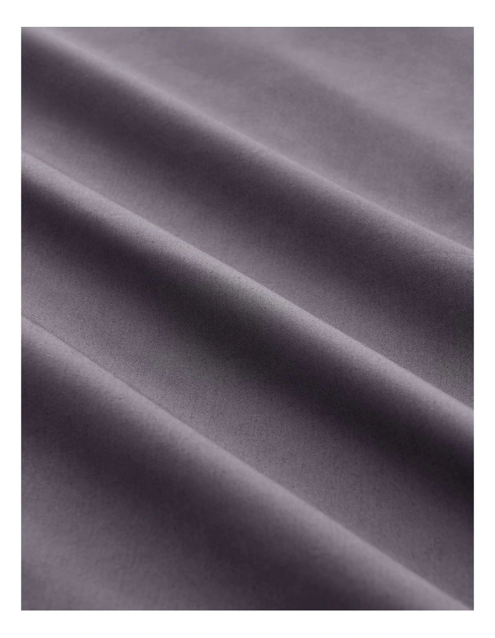 300TC Cotton Percale Standard Pillowcase  Twin Pack in Charcoal image 3