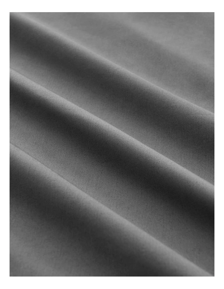 300TC Cotton Percale Euro Pillowcase  Twin Pack in Charcoal image 3