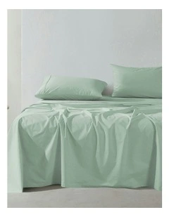 300 Thread Count Cotton Percale Sheet Set in Sage