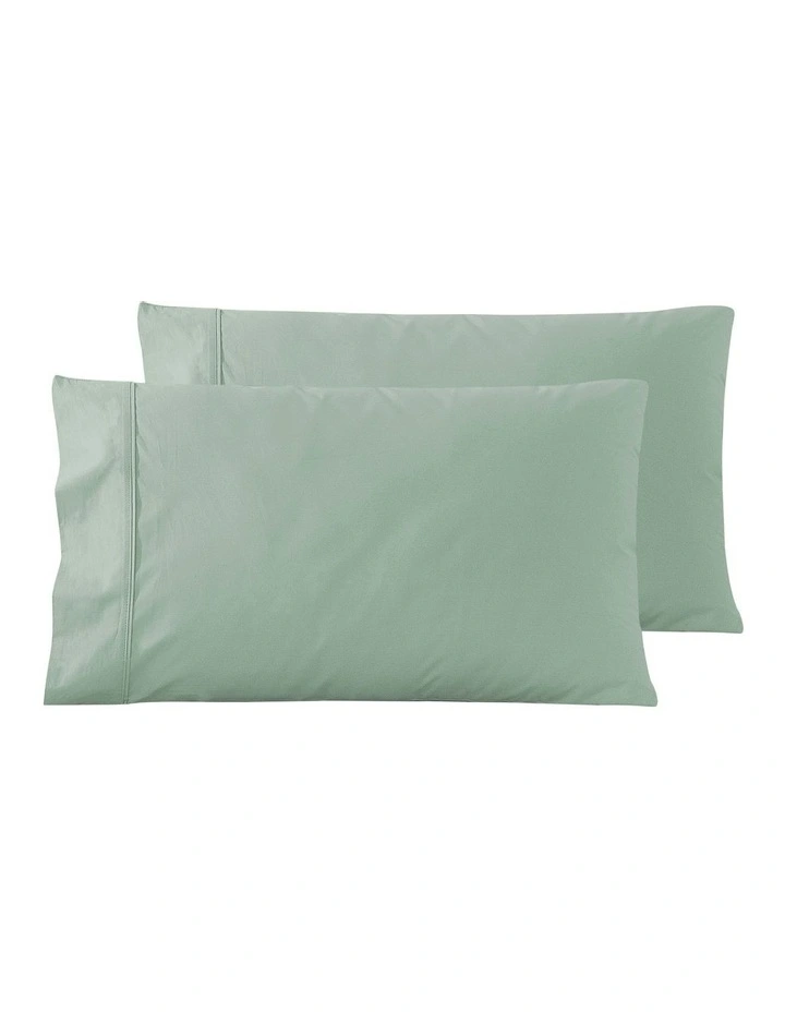 300 Thread Count Cotton Percale Standard Pillowcase Pack Of 2 in Sage image 7