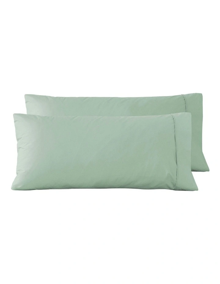 300 Thread Count Cotton Percale King Pillowcase Pack Of 2 in Sage image 7