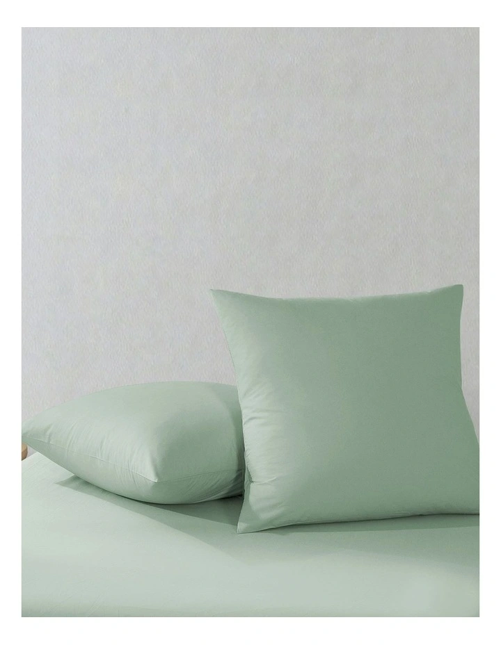 300 Thread Count Cotton Percale Euro Pillowcase Pack Of 2 in Sage image 4