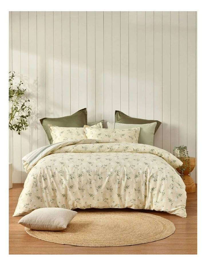 Otto Cotton Reversible Quilt Cover Set in Green image 5