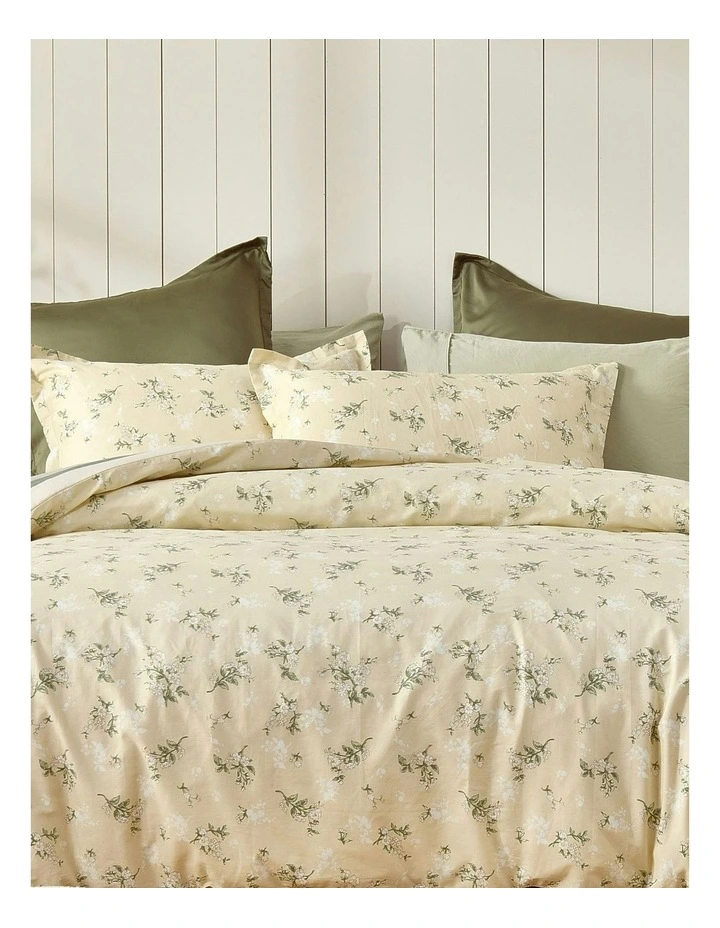 Otto Cotton Reversible Quilt Cover Set in Green image 7