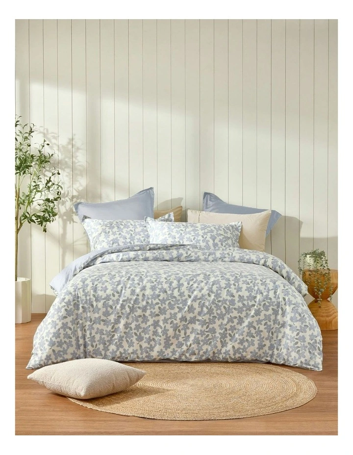 Thirri Cotton Reversible Quilt Cover Set in Blue image 5