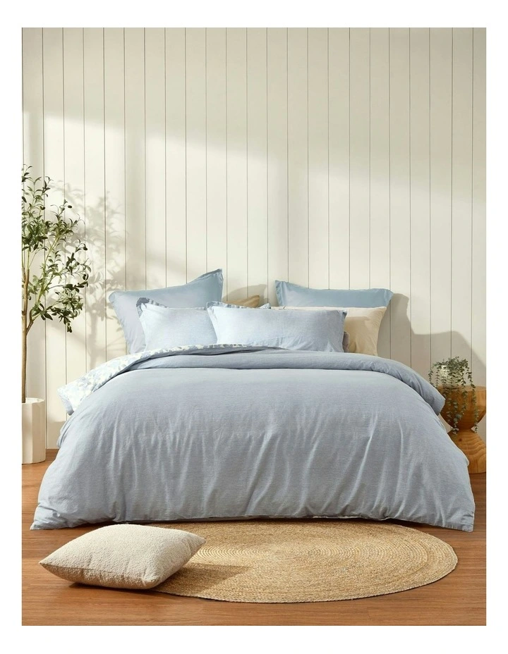 Thirri Cotton Reversible Quilt Cover Set in Blue image 6
