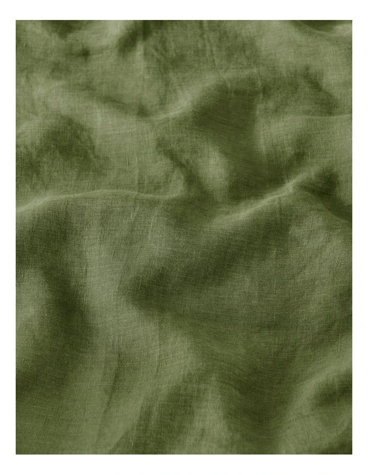 European Flax Linen King Pillowcase Twin Pack in Hunter image 3