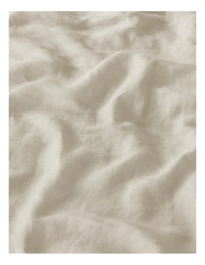 European Flax Linen Quilt Cover Set in Natural image 4