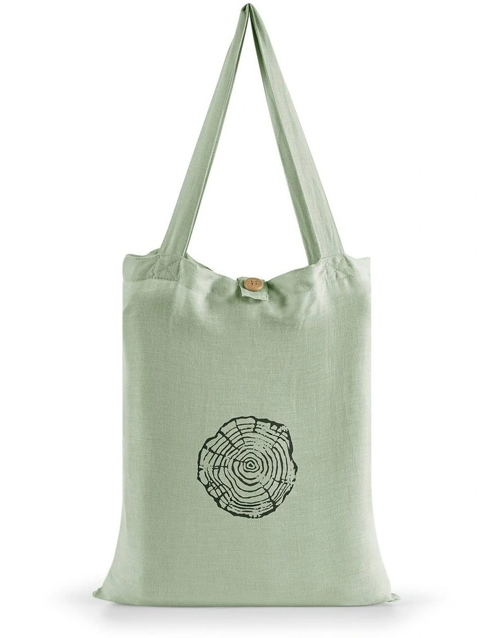 European Flax Linen Quilt Cover Set in Willow Green image 7