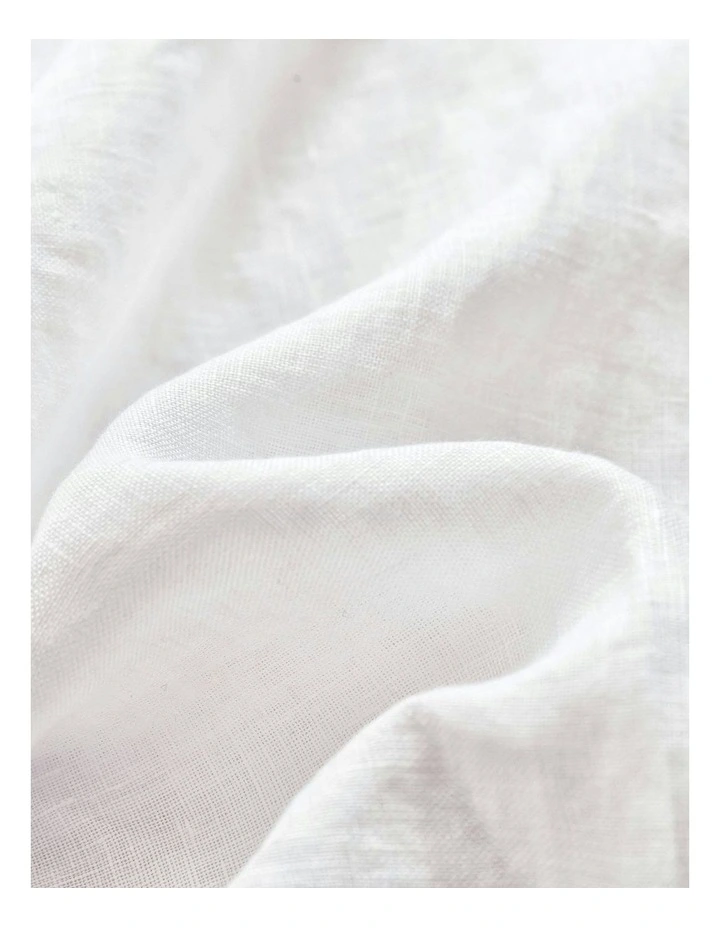 European Flax Linen Euro Pillowcase Twin Pack in White image 3
