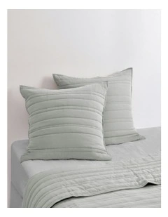 Superfine Washed Microfibre European Pillowcase Twin Pack in Dove Grey