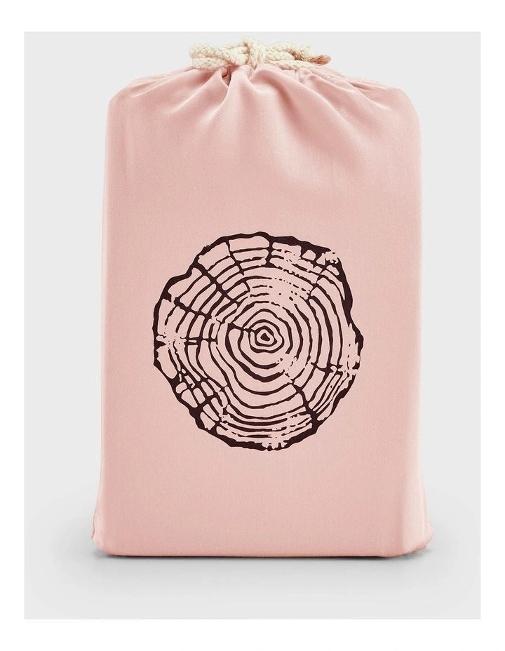 400TC Bamboo Sateen Tailored European Pillowcase Twin Pack in Blush Pink image 5