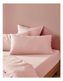 400TC Bamboo Sateen King Pillowcase Twin Pack in Blush Pink