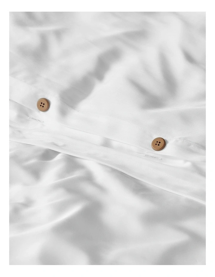 Bamboo Tailored Quilt Cover Set in White image 5