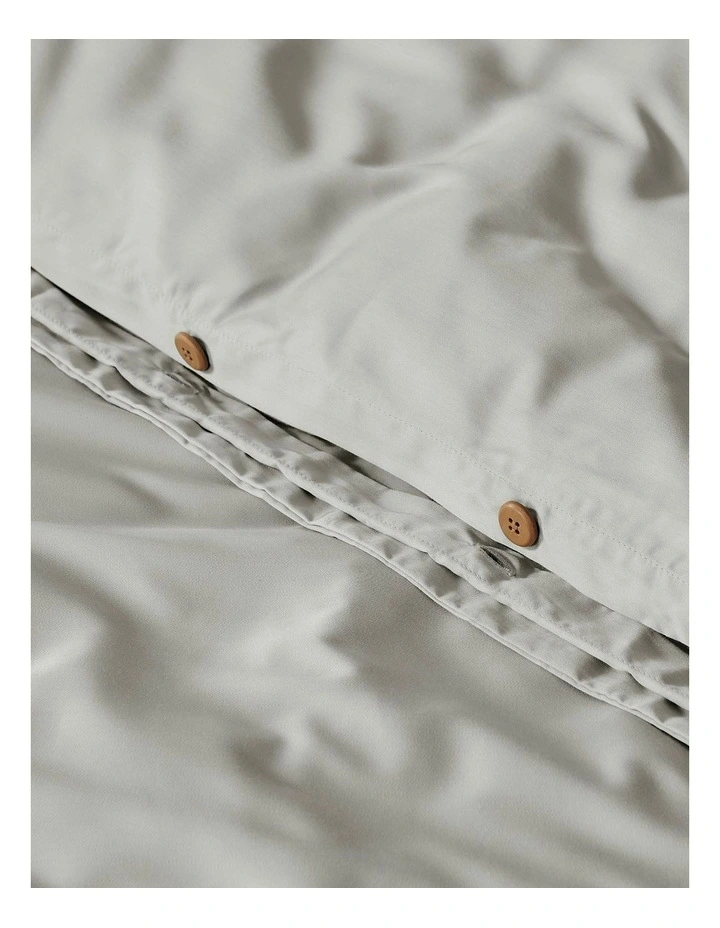 Bamboo Tailored Quilt Cover Set in Dove Grey image 5