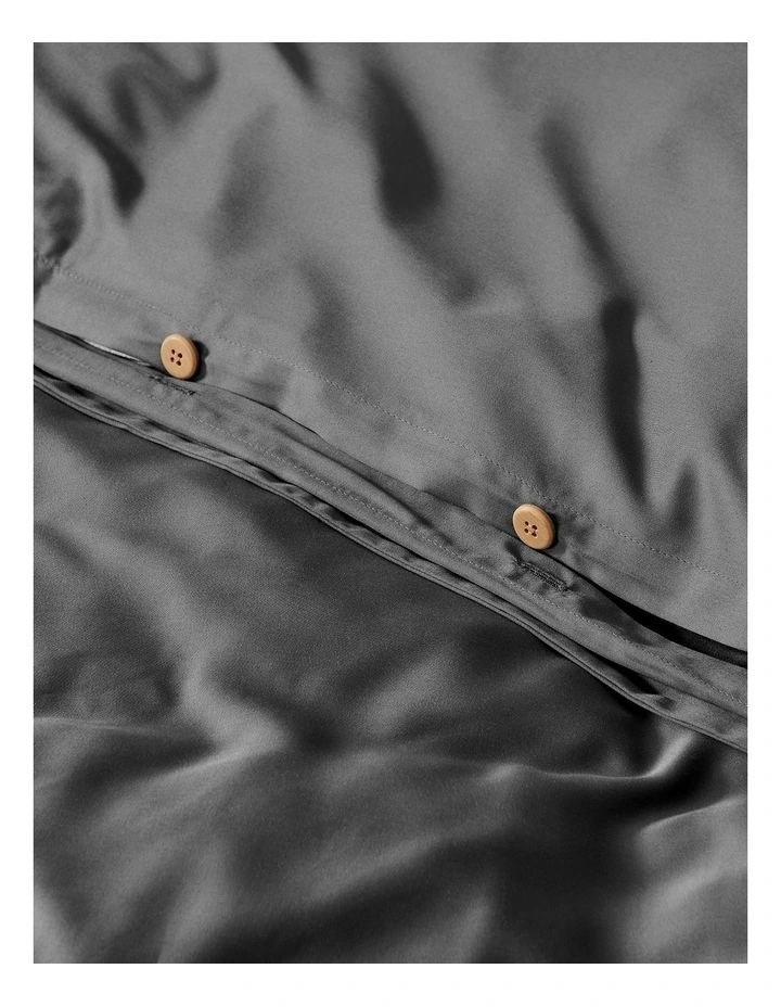 Bamboo Tailored Quilt Cover Set in Charcoal image 4