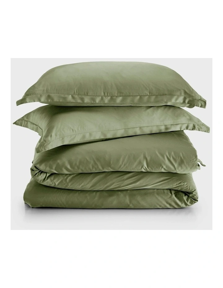 Bamboo Tailored Quilt Cover Set in Eucalyptus image 5