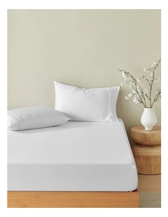 Bamboo Fitted Sheet Set in White