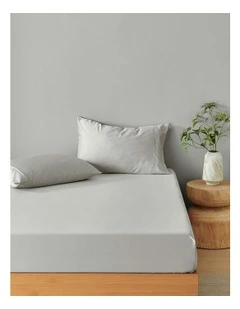 Bamboo Fitted Sheet Set in Dove Grey