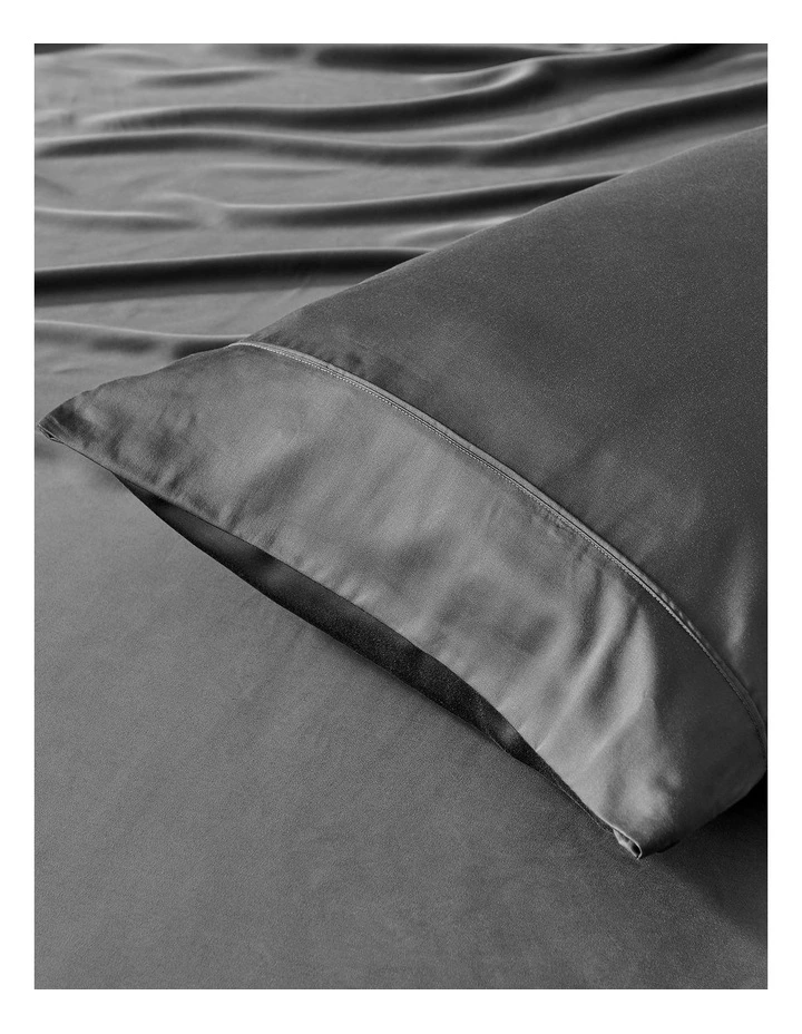 Bamboo Fitted Sheet Set in Charcoal image 2