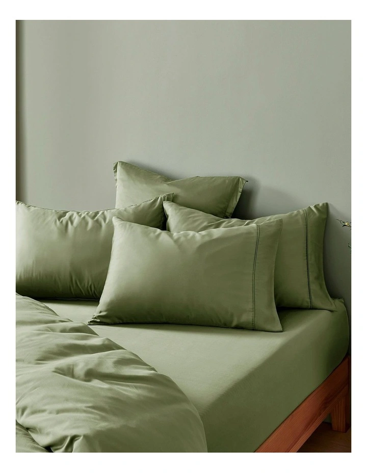 Bamboo Fitted Sheet Set in Eucalyptus image 4