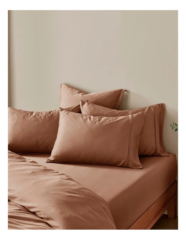 Bamboo Fitted Sheet Set in Earth image 4