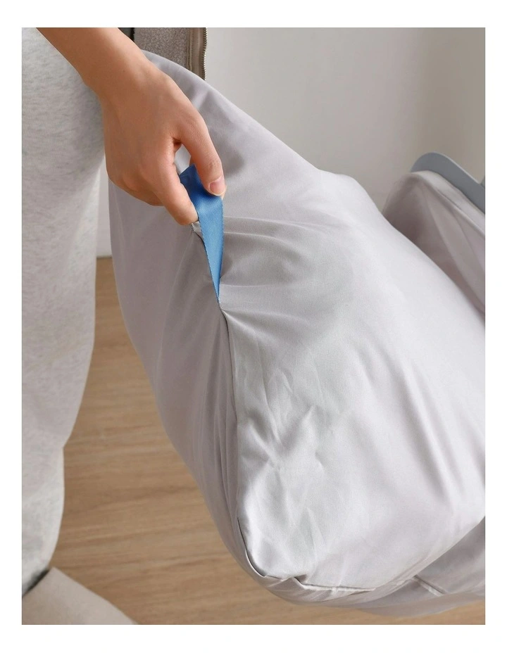 Voyager Laundry Hamper Faux Linen 42x32x67cm 60L in Grey image 3