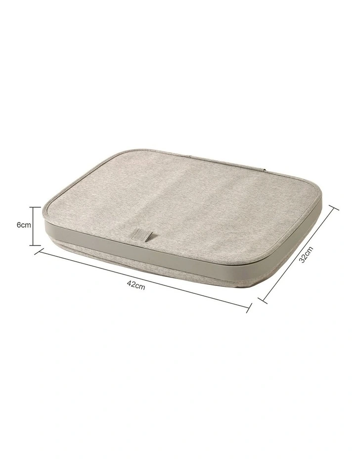 Voyager Laundry Hamper Faux Linen 42x32x67cm 60L in Natural image 7