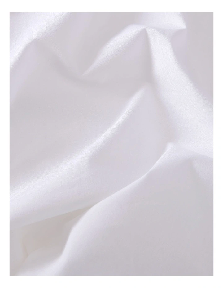 Commercial Cotton Blend Top/Bottom Flat Sheet 10 Pack in White image 3