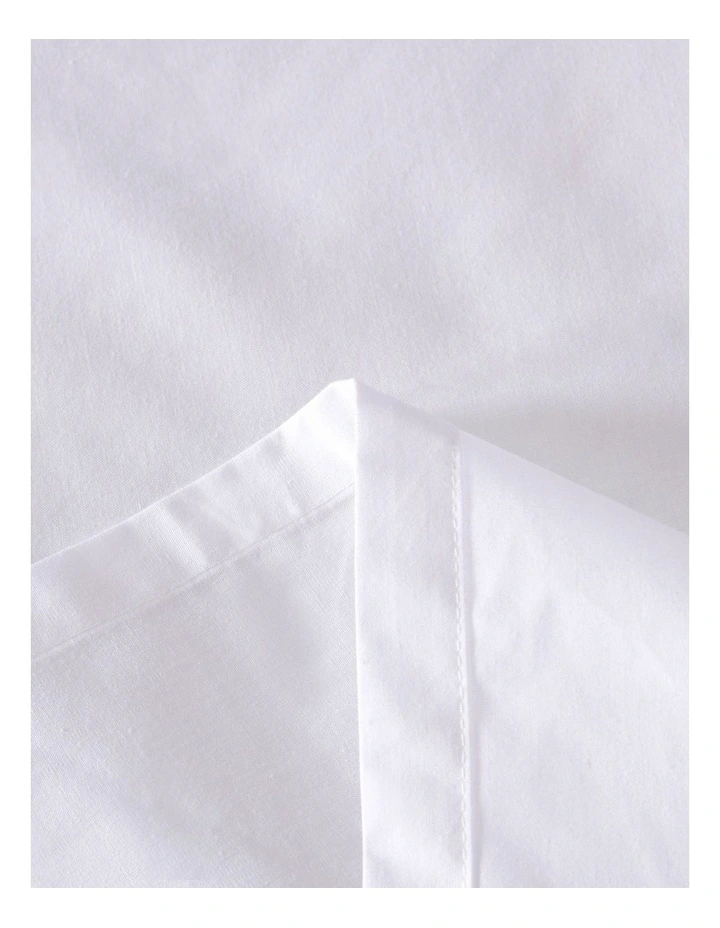 Commercial Cotton Blend Top/Bottom Flat Sheet 10 Pack in White image 4