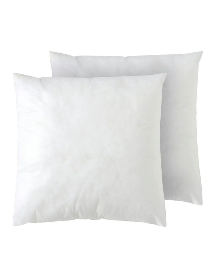 Square Cushion Insert Polyester Fill Twin Pack 45x45cm in White image 2