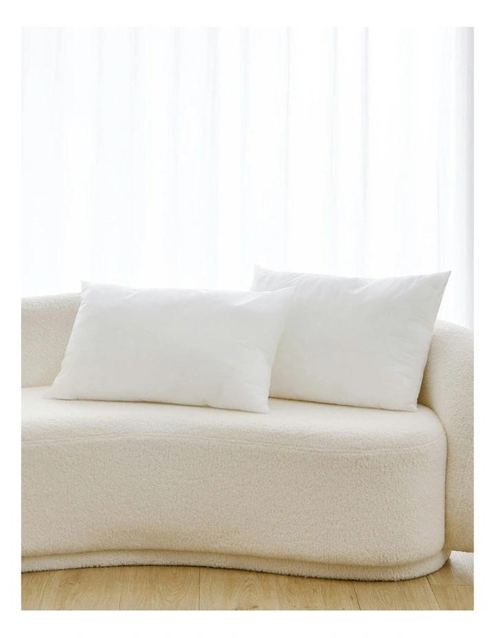 Rectangular Cushion Insert Polyester Fill Twin Pack 40x60cm in White image 1