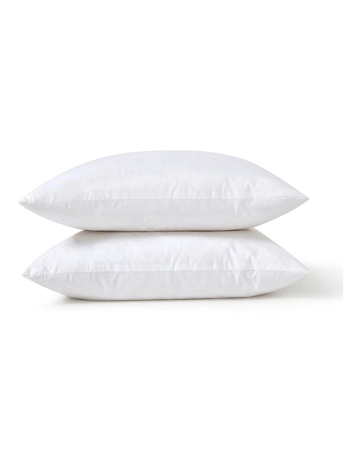 Square Cushion Insert Duck Feather Fill Twin Pack in White image 3