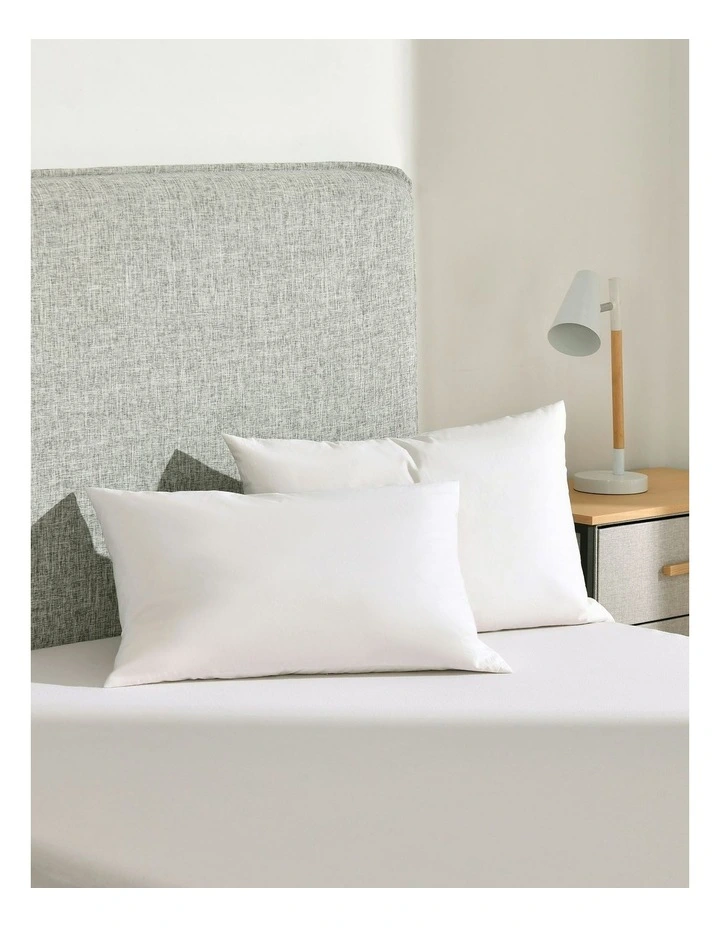 Rectangular Cushion Insert White Duck Feather Fill Twin Pack 40x60cm in White image 1