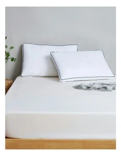 Sleep Form High And Soft Profile Pillow Twin Pack 48 x 73cm with 5cm Gusset in White