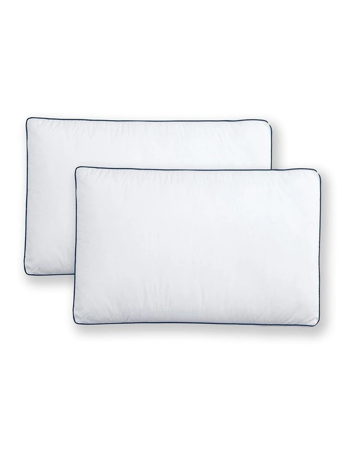 Sleep Form High And Soft Profile Pillow Twin Pack 48 x 73cm with 5cm Gusset in White image 2