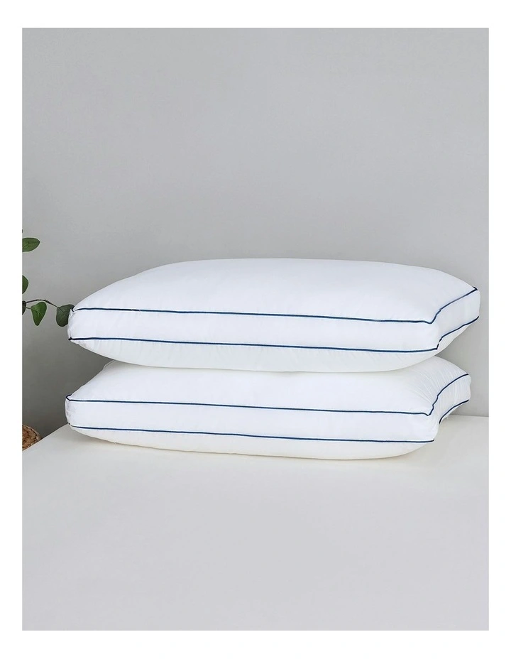 Sleep Form High And Soft Profile Pillow Twin Pack 48 x 73cm with 5cm Gusset in White image 7