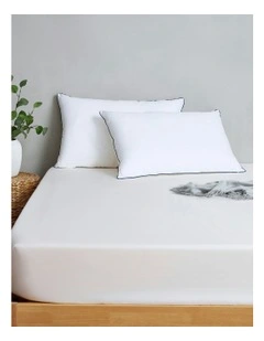 Sleep Form Low And Soft Profile Pillow Twin Pack 48 x 73cm in White