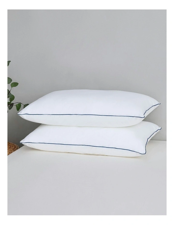 Sleep Form Low And Soft Profile Pillow Twin Pack 48 x 73cm in White image 7