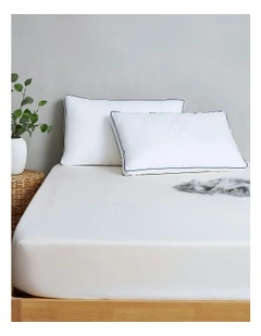 Sleep Form High And Firm Profile Pillow Twin Pack 43 x 68cm with 5cm Gusset in White