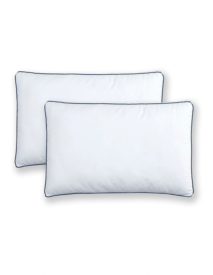 Sleep Form High And Firm Profile Pillow Twin Pack 43 x 68cm with 5cm Gusset in White image 2