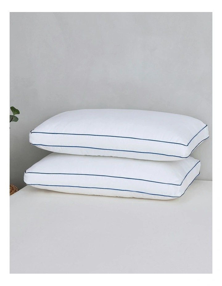 Sleep Form High And Firm Profile Pillow Twin Pack 43 x 68cm with 5cm Gusset in White image 7