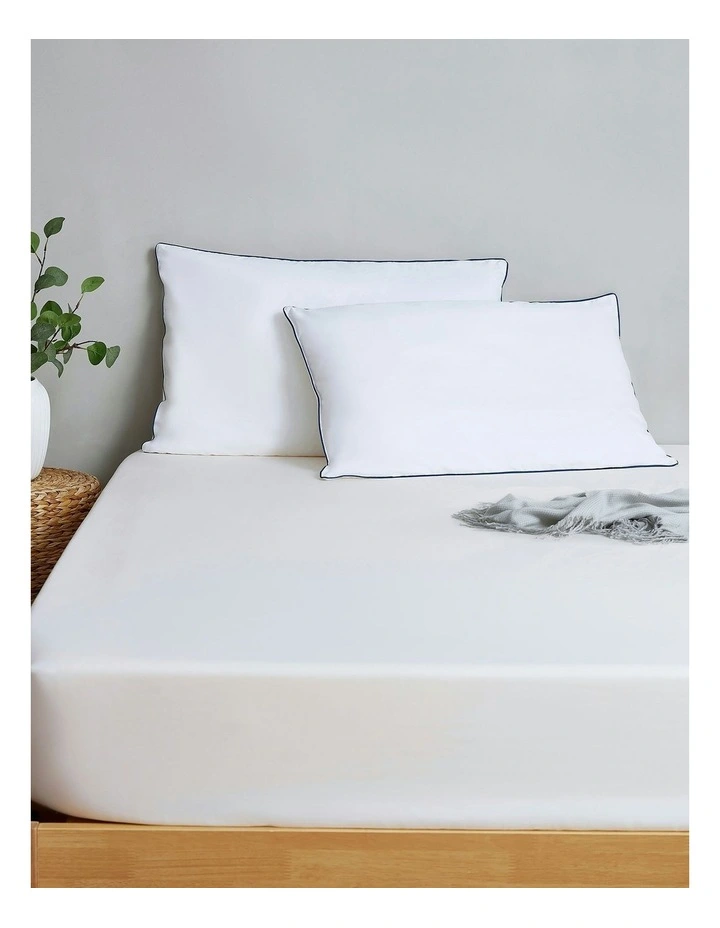 Sleep Form Low And Firm Profile Pillow Twin Pack 48 x 73cm in White image 1