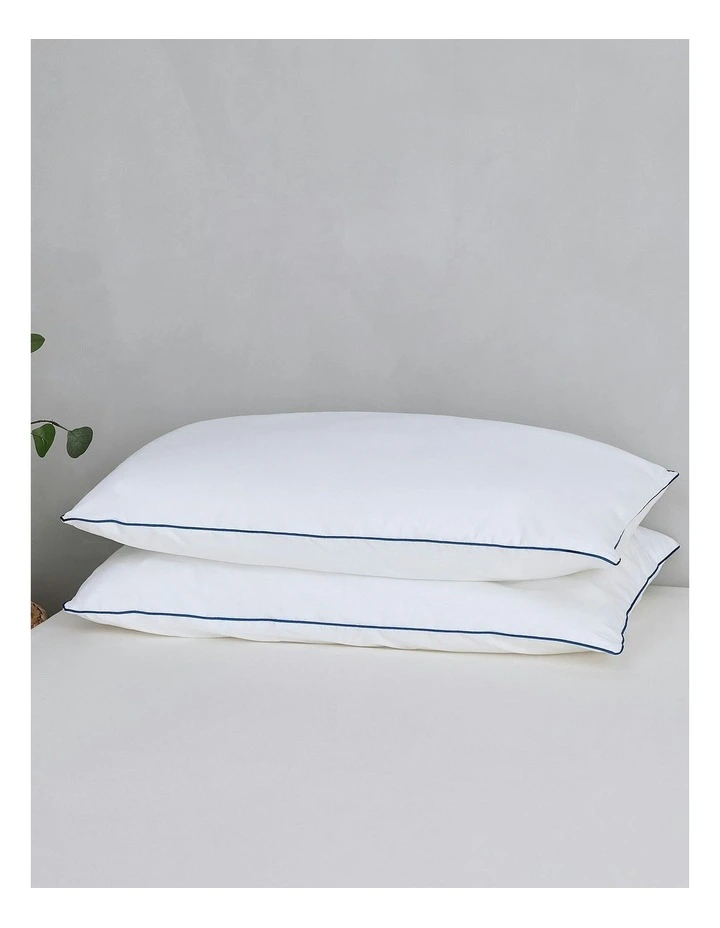 Sleep Form Low And Firm Profile Pillow Twin Pack 48 x 73cm in White image 7