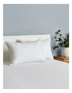 Premium Cotton Standard Pillow Protector Twin Pack 48x73cm in White