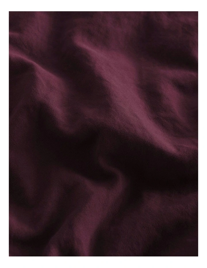 Superfine Washed Microfibre Sheet Set in Cherry image 2
