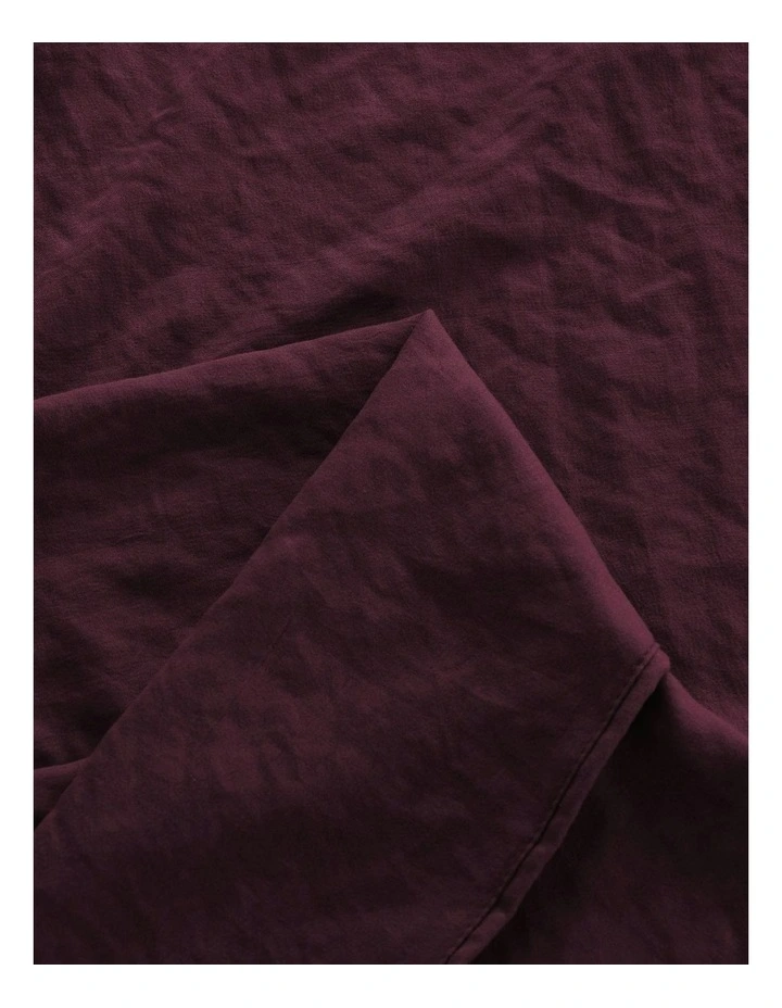 Superfine Washed Microfibre Sheet Set in Cherry image 4