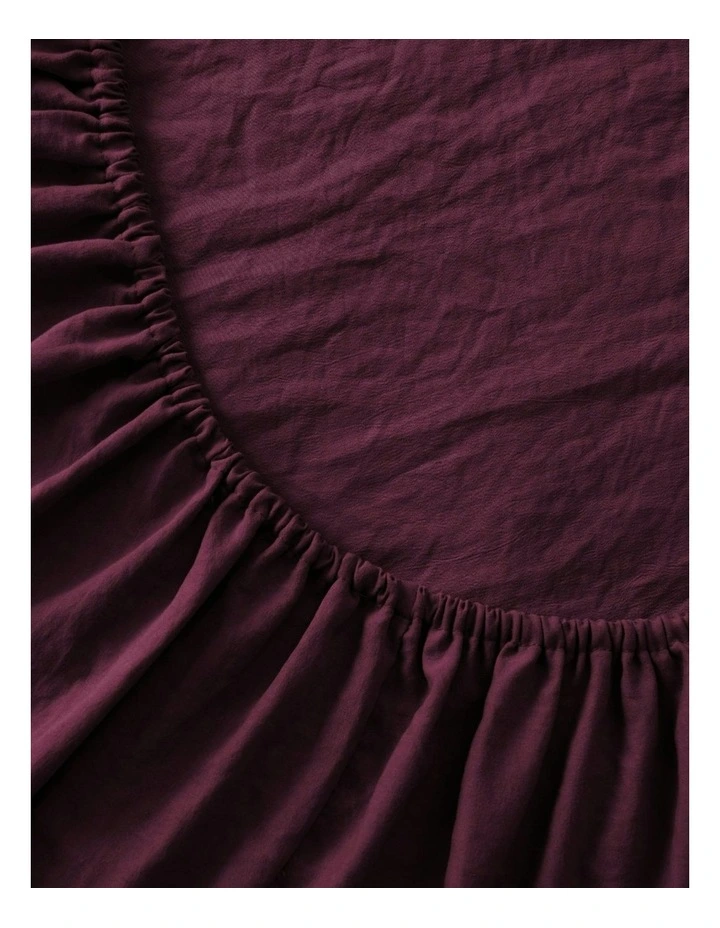 Superfine Washed Microfibre Combo Fitted Sheet Set in Cherry image 5